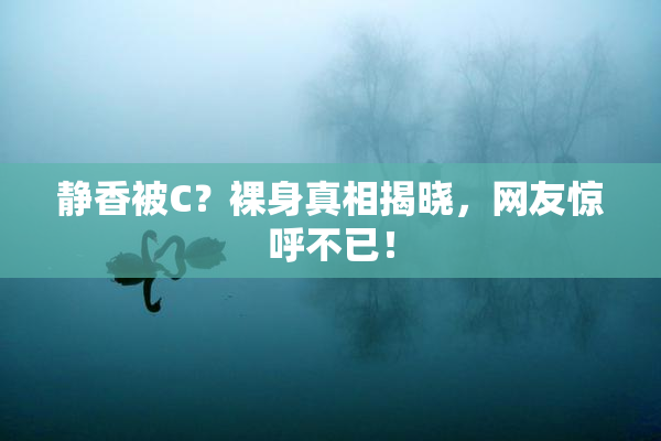 静香被C？裸身真相揭晓，网友惊呼不已！