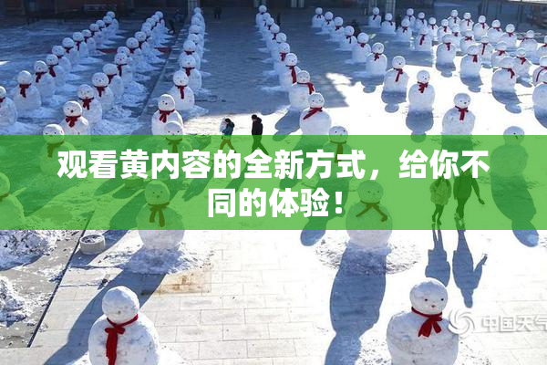 观看黄内容的全新方式，给你不同的体验！
