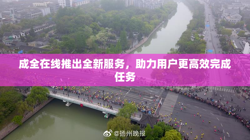 成全在线推出全新服务，助力用户更高效完成任务