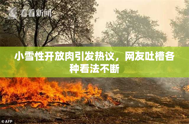 小雪性开放肉引发热议，网友吐槽各种看法不断