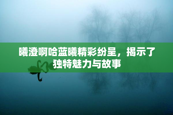 曦澄啊哈蓝曦精彩纷呈，揭示了独特魅力与故事