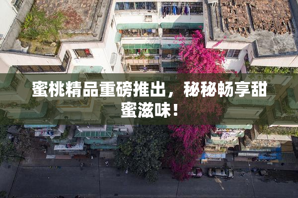 蜜桃精品重磅推出，秘秘畅享甜蜜滋味！