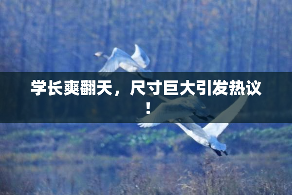 学长爽翻天，尺寸巨大引发热议！