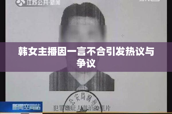 韩女主播因一言不合引发热议与争议