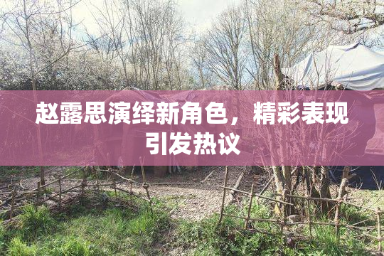 赵露思演绎新角色，精彩表现引发热议