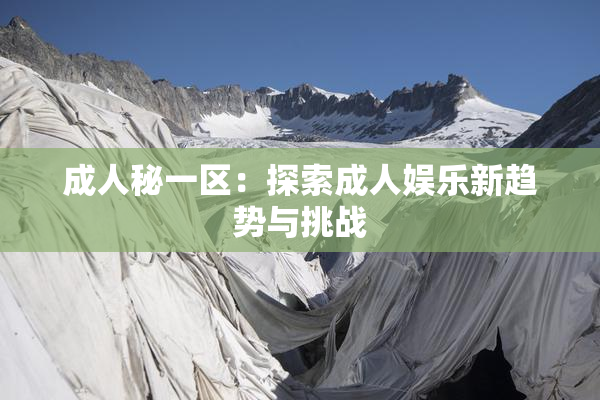 成人秘一区：探索成人娱乐新趋势与挑战