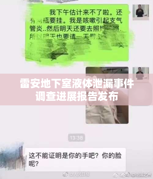 雷安地下室液体泄漏事件调查进展报告发布