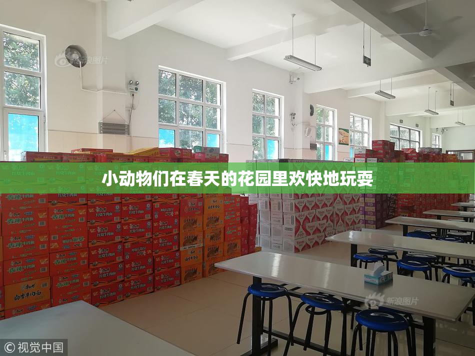 小动物们在春天的花园里欢快地玩耍
