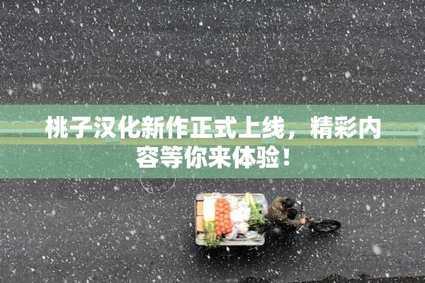 桃子汉化新作正式上线，精彩内容等你来体验！