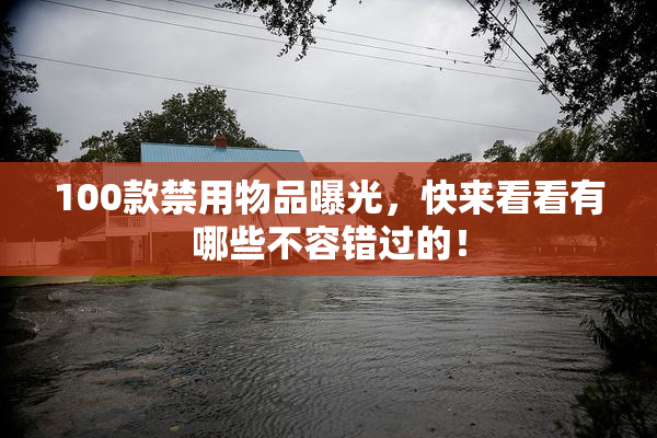 100款禁用物品曝光，快来看看有哪些不容错过的！