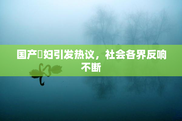 国产婬妇引发热议，社会各界反响不断