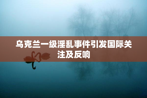 乌克兰一级淫乱事件引发国际关注及反响