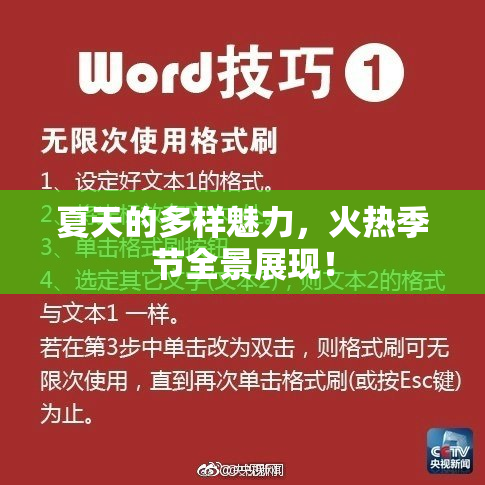 夏天的多样魅力，火热季节全景展现！