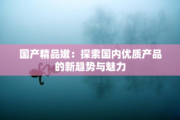 国产精品嫩：探索国内优质产品的新趋势与魅力