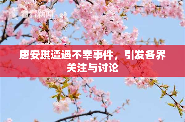 唐安琪遭遇不幸事件，引发各界关注与讨论