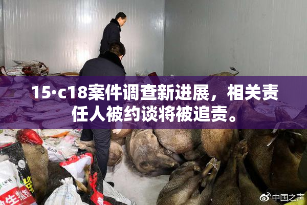 15·c18案件调查新进展，相关责任人被约谈将被追责。