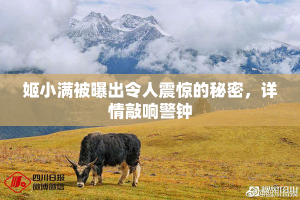 姬小满被曝出令人震惊的秘密，详情敲响警钟