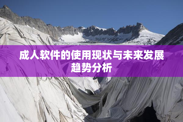 成人软件的使用现状与未来发展趋势分析