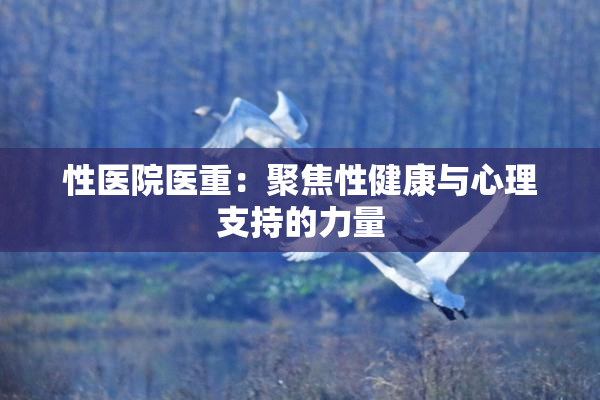 性医院医重：聚焦性健康与心理支持的力量