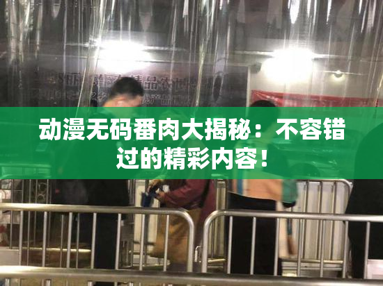 动漫无码番肉大揭秘：不容错过的精彩内容！