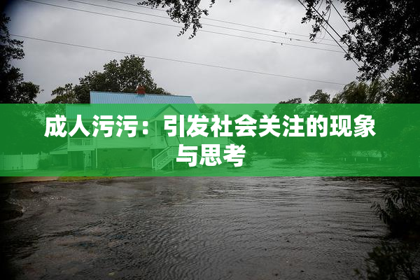成人污污：引发社会关注的现象与思考
