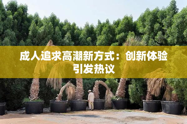 成人追求高潮新方式：创新体验引发热议