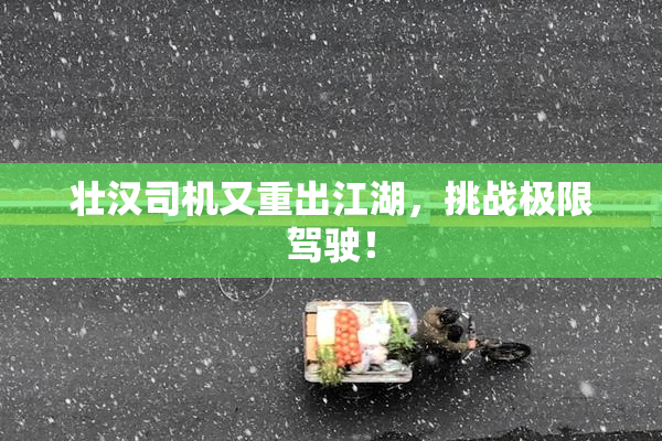 壮汉司机又重出江湖，挑战极限驾驶！