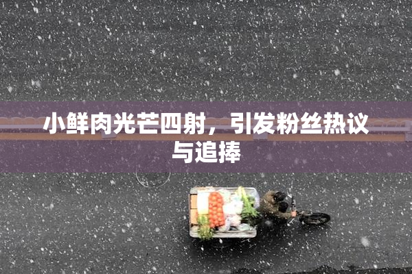 小鲜肉光芒四射，引发粉丝热议与追捧
