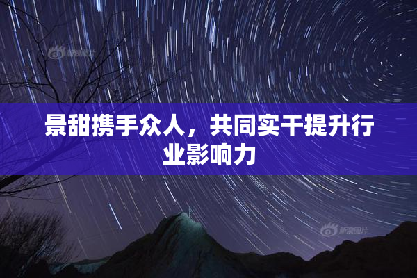 景甜携手众人，共同实干提升行业影响力