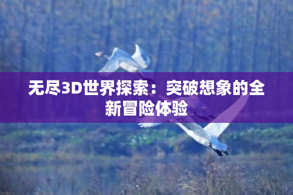 无尽3D世界探索：突破想象的全新冒险体验