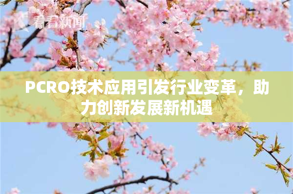 PCRO技术应用引发行业变革，助力创新发展新机遇