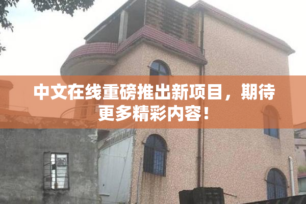 中文在线重磅推出新项目，期待更多精彩内容！