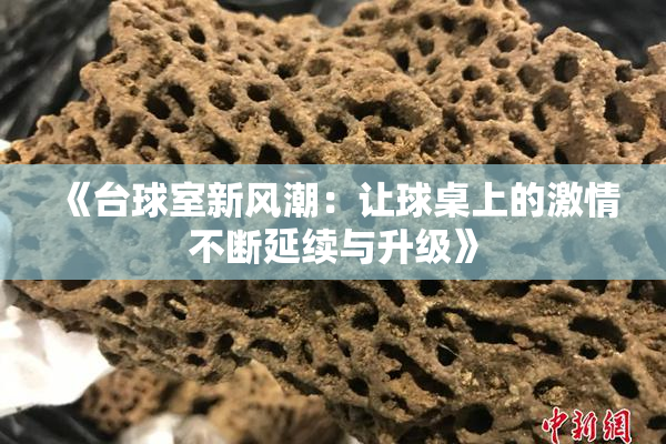 《台球室新风潮：让球桌上的激情不断延续与升级》