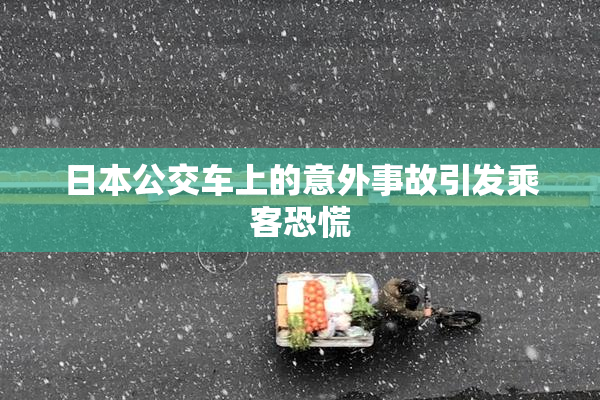 日本公交车上的意外事故引发乘客恐慌