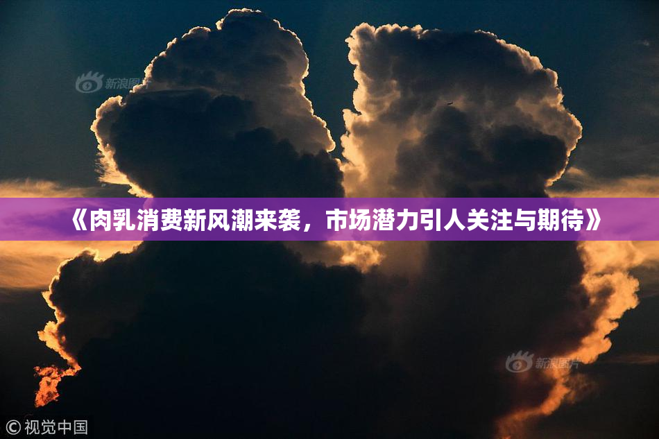 《肉乳消费新风潮来袭，市场潜力引人关注与期待》