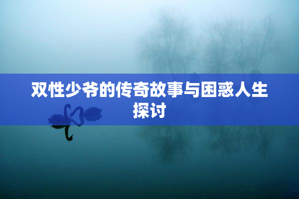 双性少爷的传奇故事与困惑人生探讨