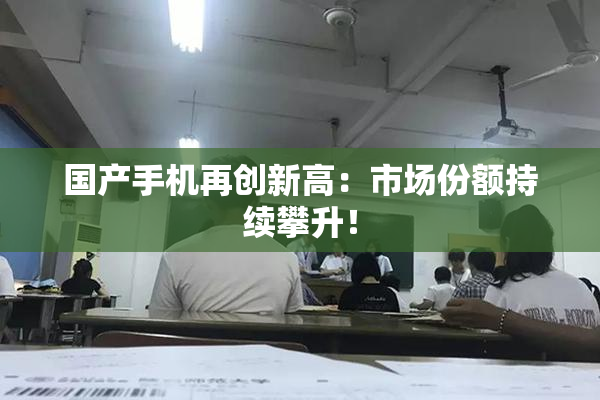 国产手机再创新高：市场份额持续攀升！