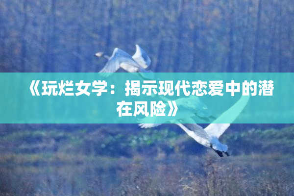 《玩烂女学：揭示现代恋爱中的潜在风险》