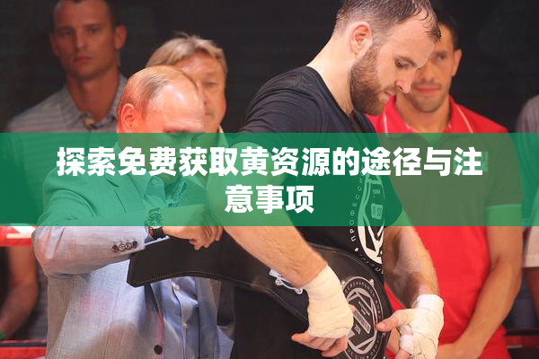 探索免费获取黄资源的途径与注意事项