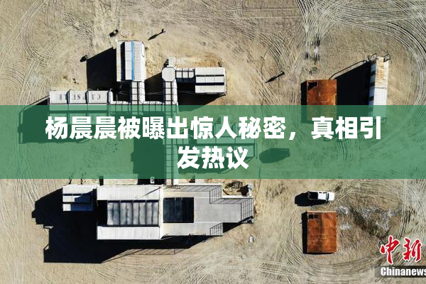 杨晨晨被曝出惊人秘密，真相引发热议