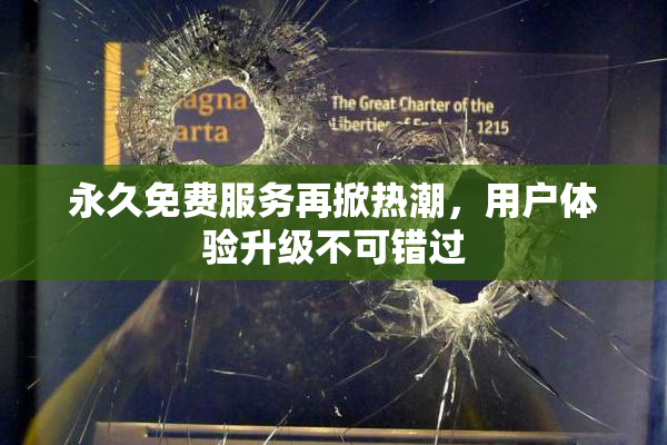 永久免费服务再掀热潮，用户体验升级不可错过