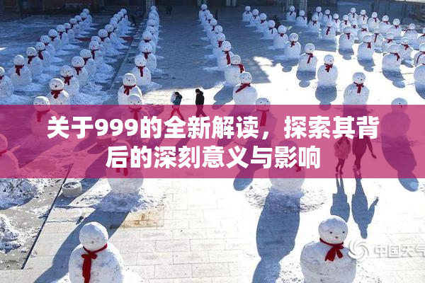 关于999的全新解读，探索其背后的深刻意义与影响