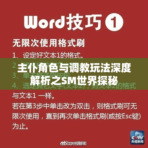 主仆角色与调教玩法深度解析之SM世界探秘