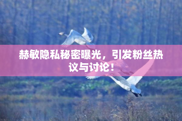 赫敏隐私秘密曝光，引发粉丝热议与讨论！