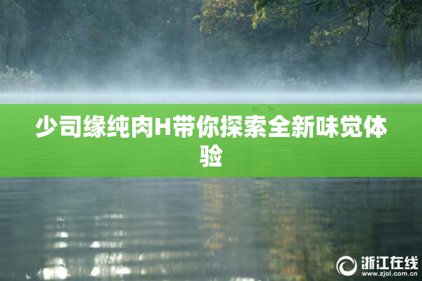 少司缘纯肉H带你探索全新味觉体验