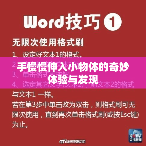 手慢慢伸入小物体的奇妙体验与发现