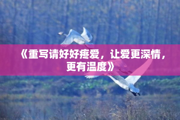 《重写请好好疼爱，让爱更深情，更有温度》