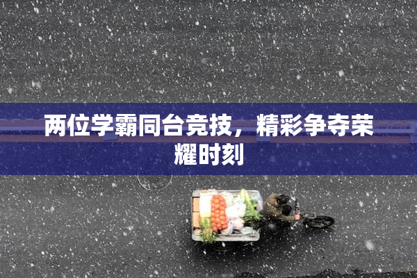 两位学霸同台竞技，精彩争夺荣耀时刻