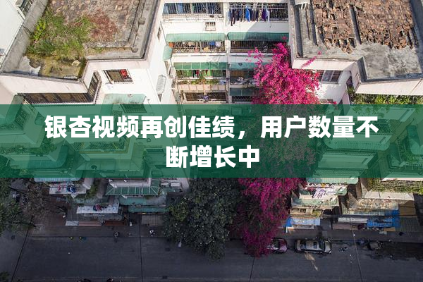 银杏视频再创佳绩，用户数量不断增长中