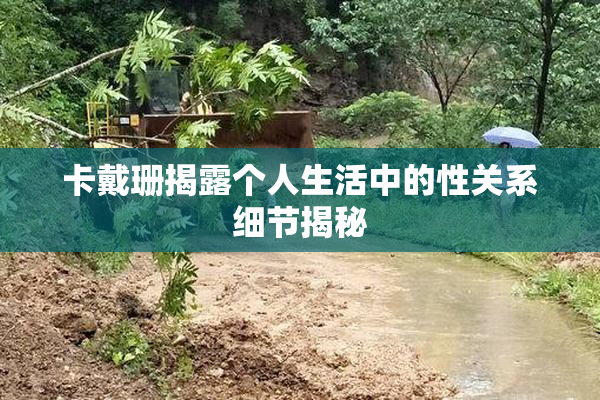 卡戴珊揭露个人生活中的性关系细节揭秘